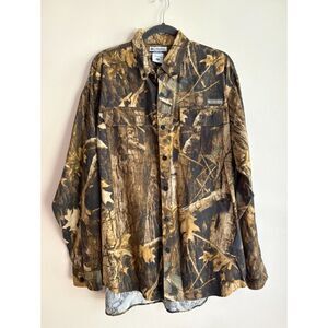 VTG Columbia Camo Collared Shirt - Timberwolf